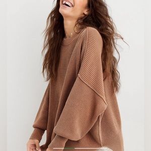 NWT aerie oversized crewneck sweater